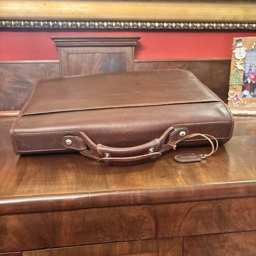 Vintage Hartmann Belting Leather Briefcase Brown‎ Attache Case Combo Lock